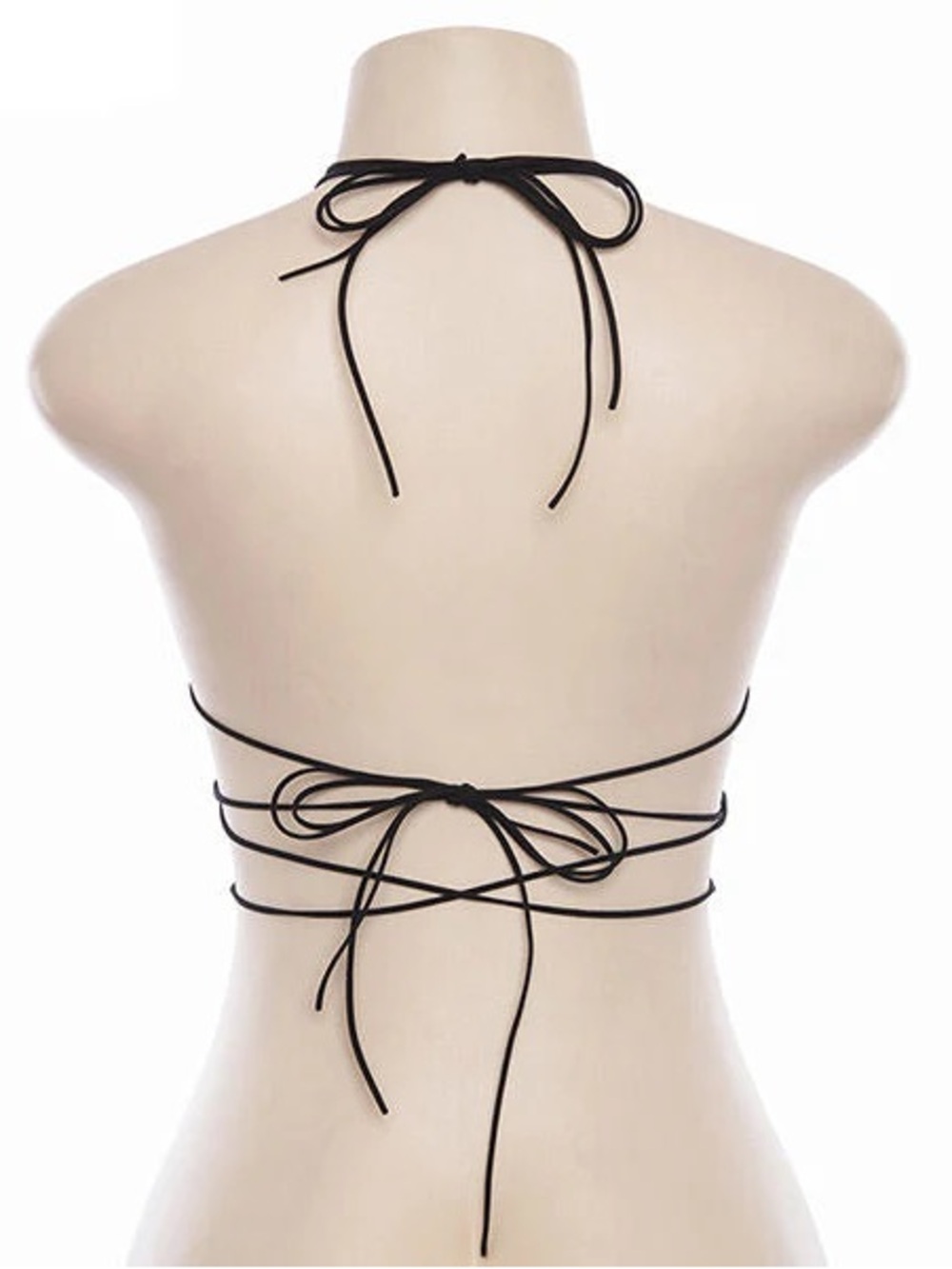 Dolls Kill Shinin' Strappy Halter Star Bra Top - Picture 3 of 5